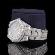 Roman Dial Fully Iced Out Moissanite Wrist Watch