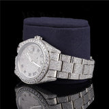 Roman Dial Fully Iced Out Moissanite Wrist Watch