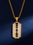 Hip Hop Razor Blade Moissanite Pendants Necklaces