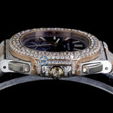 Blue Fully Iced Out Moissanite Hip Hop Stylish Watch For Men's