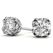 Unique Style Round Cut Moissanite Stud Earrings