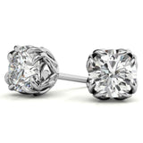 Unique Style Round Cut Moissanite Stud Earrings