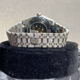 Iced Out Blue Arabic Numeric Moissanite Watch