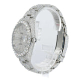 VVS1 Moissanite Datejust Iced Out Baguette Dial Watch