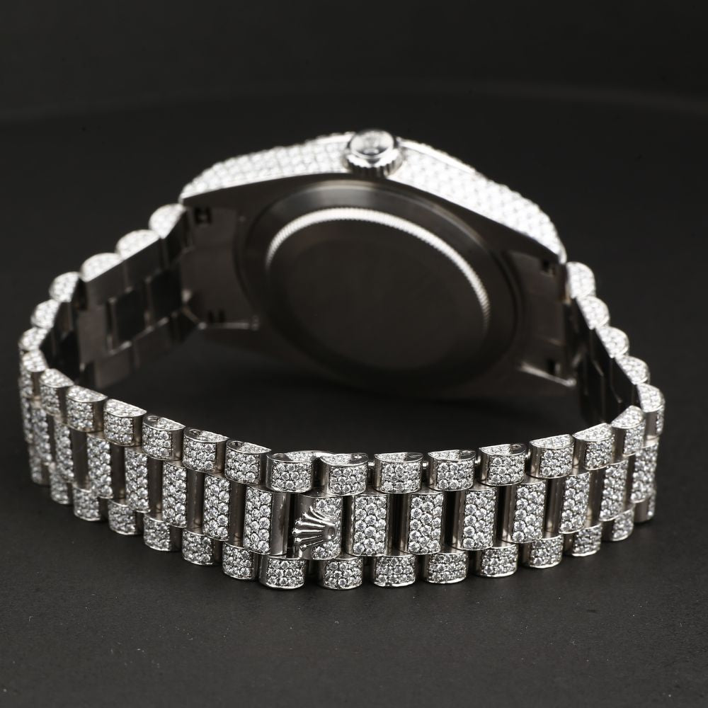 Day Date Moissanite Iced Out Luxury Hip Hop Watch