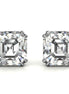 Asscher Cut Moissanite Lightweight Stud Earrings