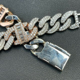 Dual Tone Moissanite Diamond Unisex Hip Hop Bracelet