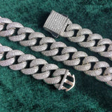 925 Sterling Silver Moissnaite Cuban Chain
