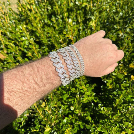 123 Moissanite Diamond Cuban Link Bracelet