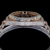 Stylish Moissanite Day Date Bust Down Fashion Watch For Men's