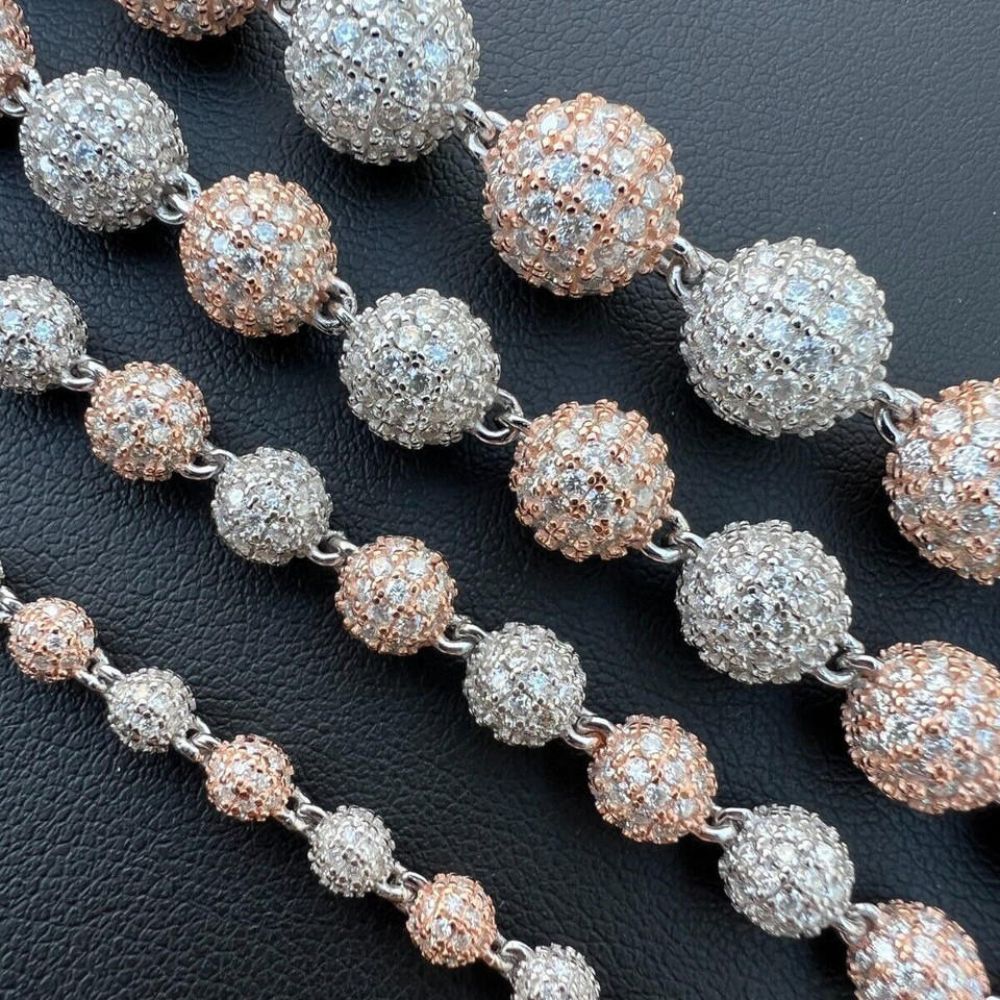 Rose & White Dual Tone Moissanite Bracelet