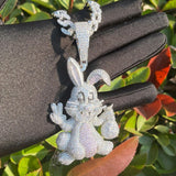 Moissanite Diamond Iced Out Hip Hop Rabbit Pendant