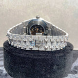 Iced Out Luxury D Color Full White Wrist Watch For Men's