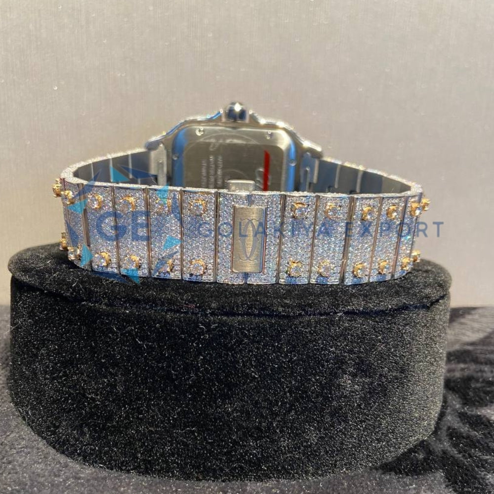 Moissanite Diamond Dual Tone Men's Luxury Watch