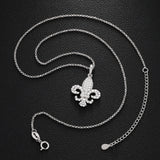 Moissanite Diamond Luxury Fleur De Lis Pendant