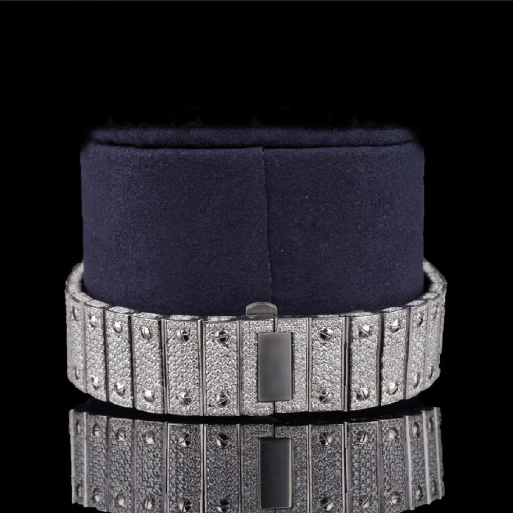 Rainbow Colored Roman Numeric VVS1 Moissanite Watch