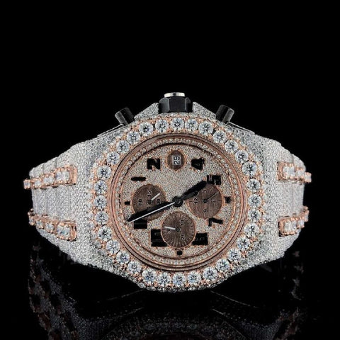Automatic Chrono Dial Moissnaite Watch For Men's