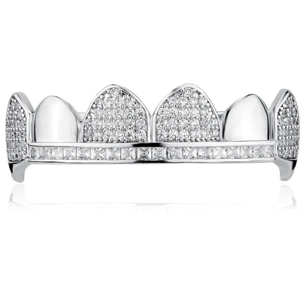Iced Out Moissanite Bar Hip Hop Grillz Gift For Men's