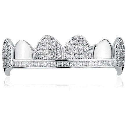 Iced Out Moissanite Bar Hip Hop Grillz Gift For Men's