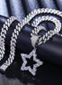 925 Sterling Silver Hollow Star Moissanite Pendant