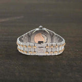 Arabic Dial Moissanite Diamond Dual Tone Classic Watch