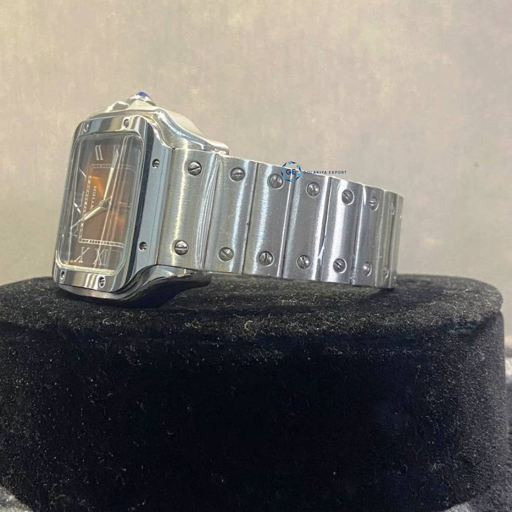 Stainless Steel Brown Dial Luxury Watch Gift For Men's