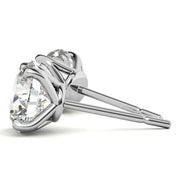 Daily Wear Round Moissanite Stud Small Earrings