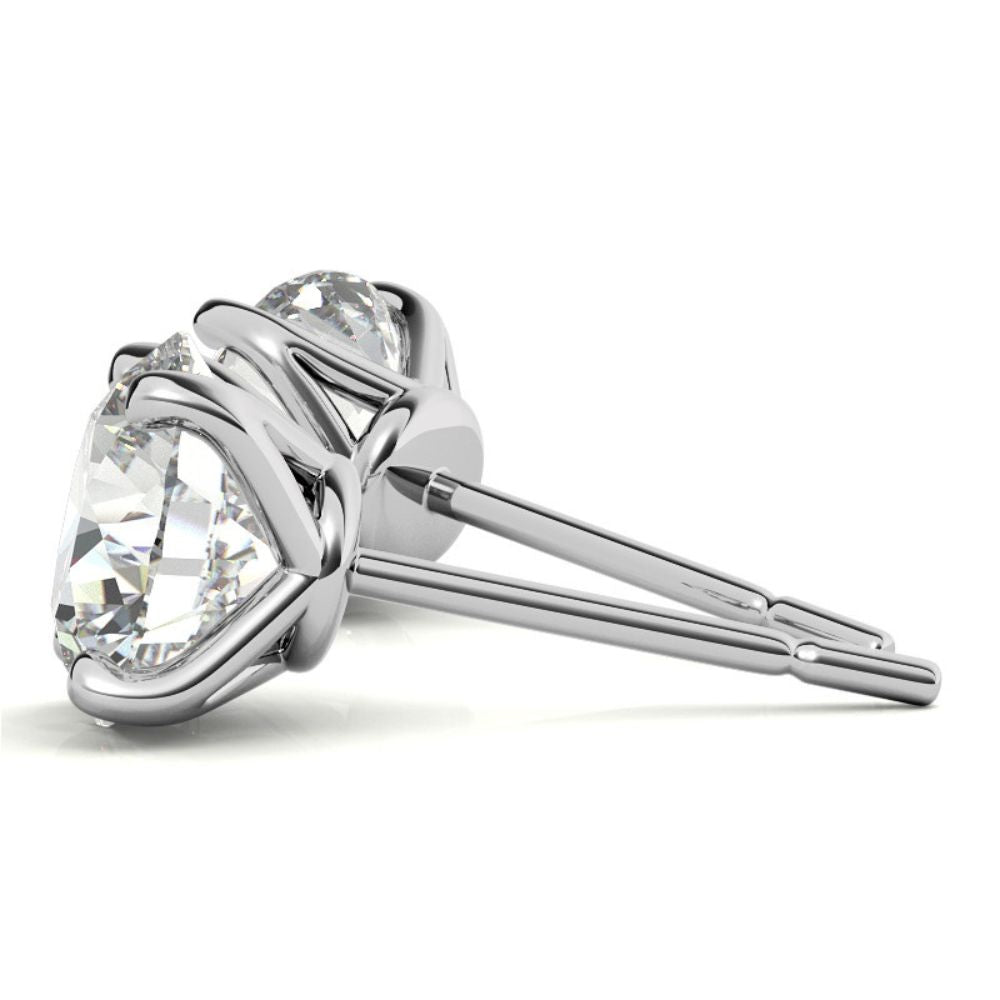 Daily Wear Round Moissanite Stud Small Earrings