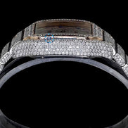 Aesthetic Stainless Steel Moissanite Dual Tone Watch