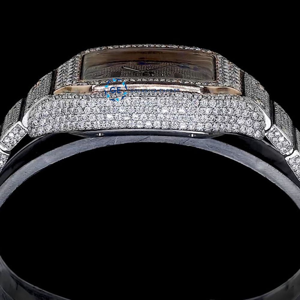 Aesthetic Stainless Steel Moissanite Dual Tone Watch