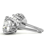 Moissanite Round cut Push Back Stud Earring