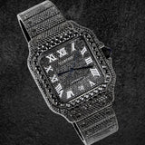 Iced Out Black Moissanite Diamond Hip Hop Watch