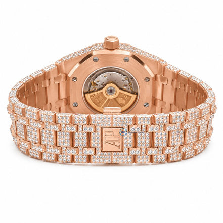 Round Cut Moissanite Hip Hop Men's Watch