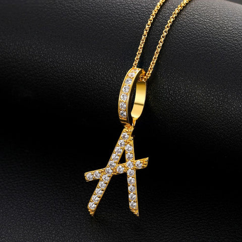 Customize Name Letter Moissanite Diamond Pendant