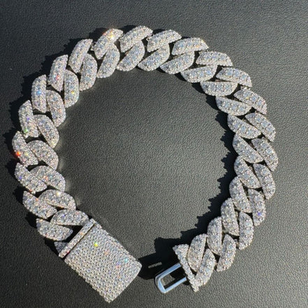 VVS1 Clarity Moissanite Miami Cuban Link Bracelet