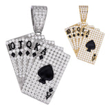 Pokar Card Moissanite Diamond Pendant