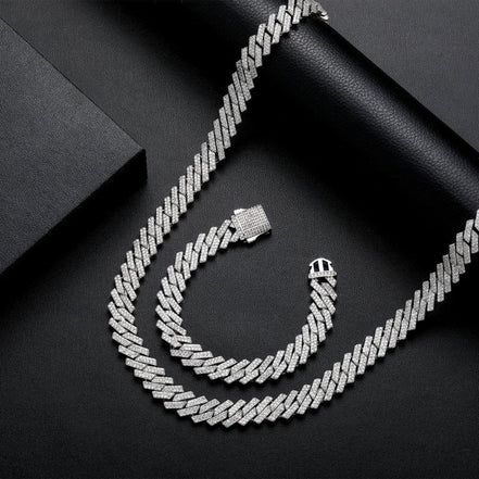 Colorless Moissanite Hip Hop Chain For Men's