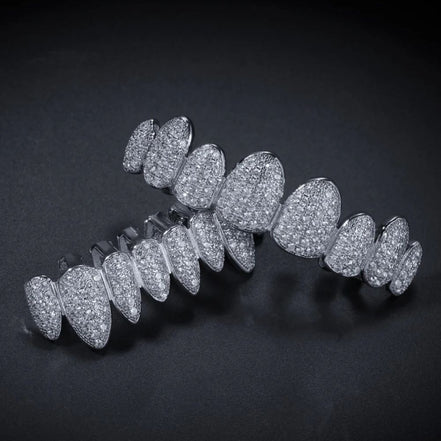 Sparkle Custom Made Moissnaite Diamond Grillz For Men's