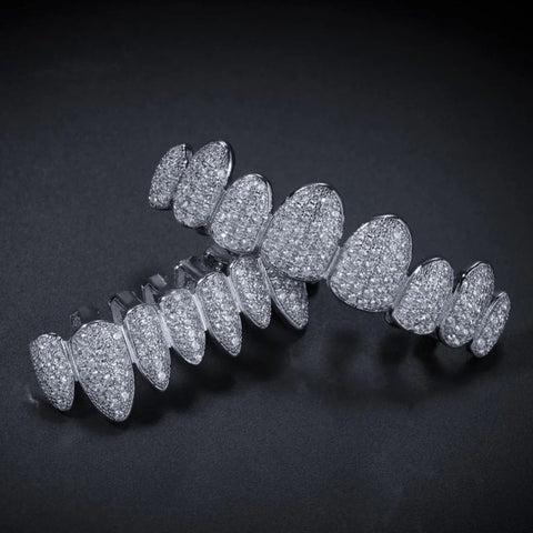 Sparkle Custom Made Moissnaite Diamond Grillz For Men's