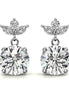 Elegant Leaf Cluster Design Moissanite Drop Earrings