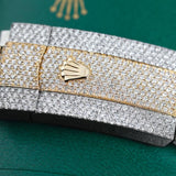 Luxury And Exclusive Dual Tone Moissanite Wrist Watch