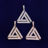 Triangle Shape Moissanite Diamond Iced Out Pendant