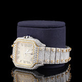 Dual Tone Automatic Moissanite Diamond Hip Hop Write Watch