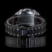 Blue Color Moissanite Diamond Wrist Luxury Watch