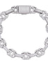 Double C Link Customize Iced Out Moissanite Bracelet