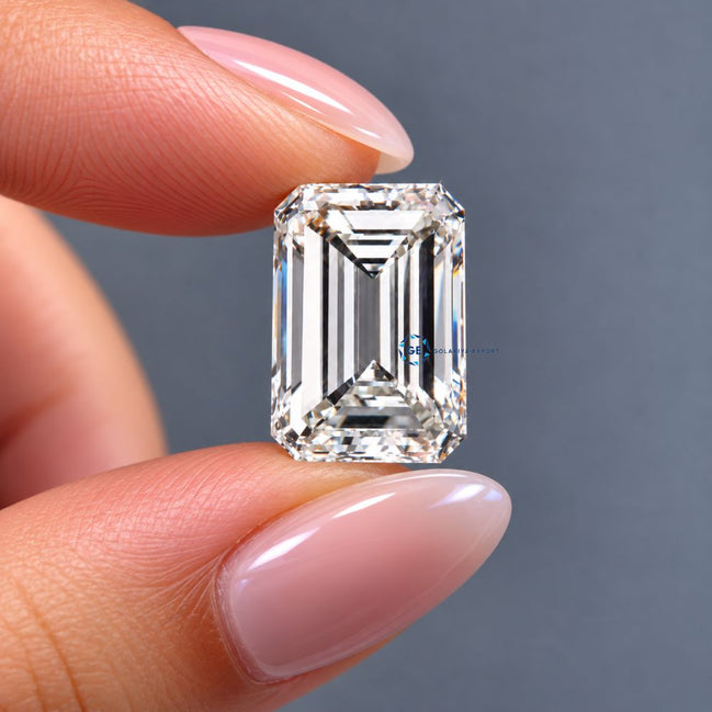 4 Carat Emerald Cut Lab Grown Diamond, Engagement Ring Making Diamond