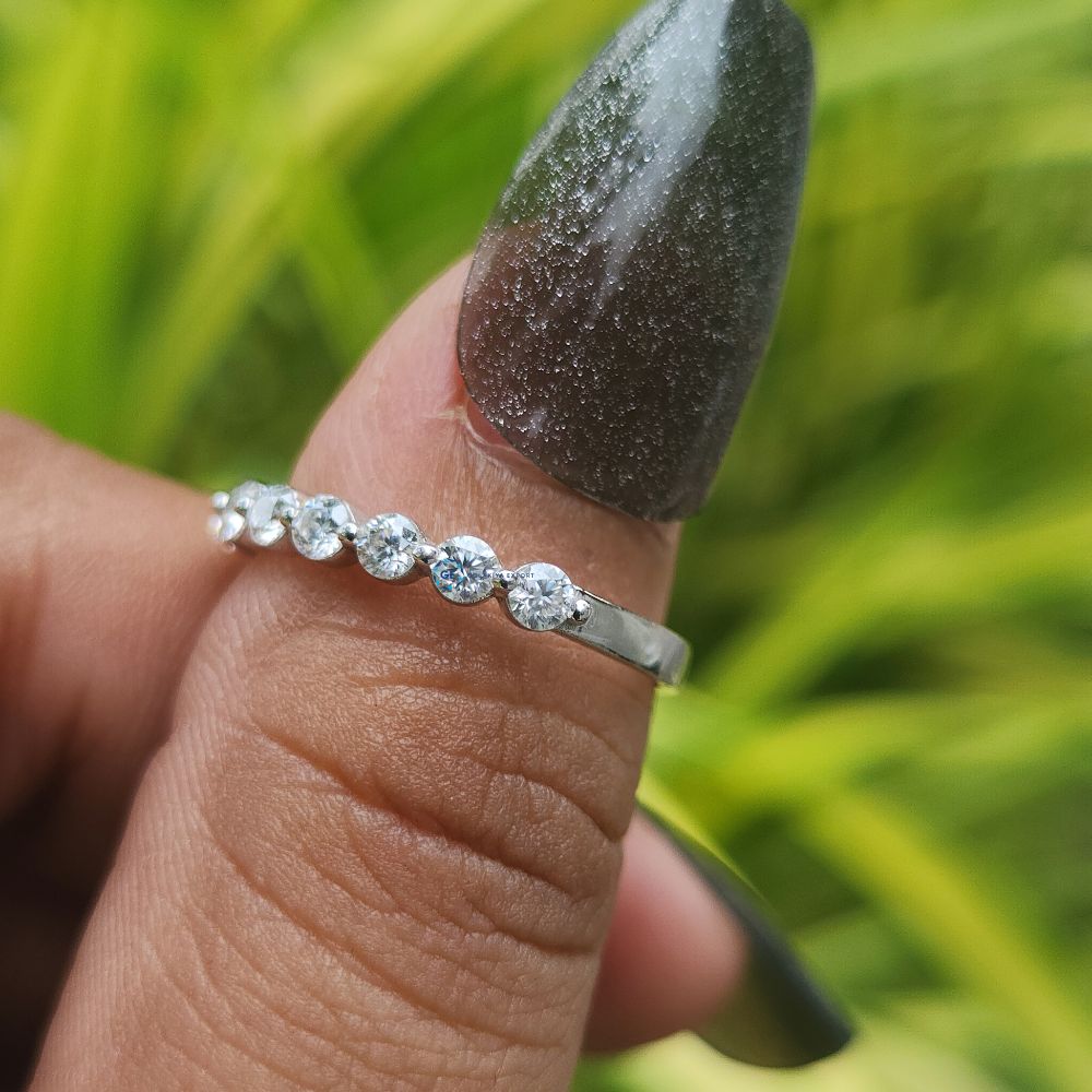 Half Eternity Round Cut Lab Grown Diamond Band
