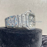 Fully Iced Out Skeleton Moissanite Hip Hop Men's Watch