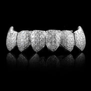 Lab Created Moissanite 925 Sterling Silver Grillz