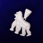 Hip Hop Moissanite Diamond Gorilla Men's Pendant